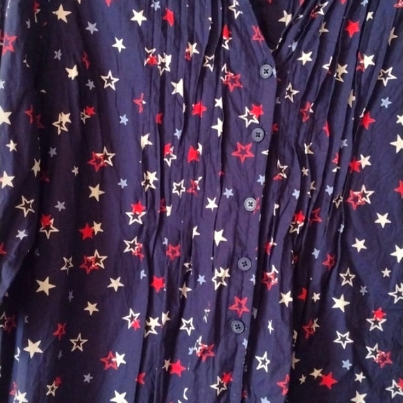 Woman's Button Down Blouse - Picture 2 of 5